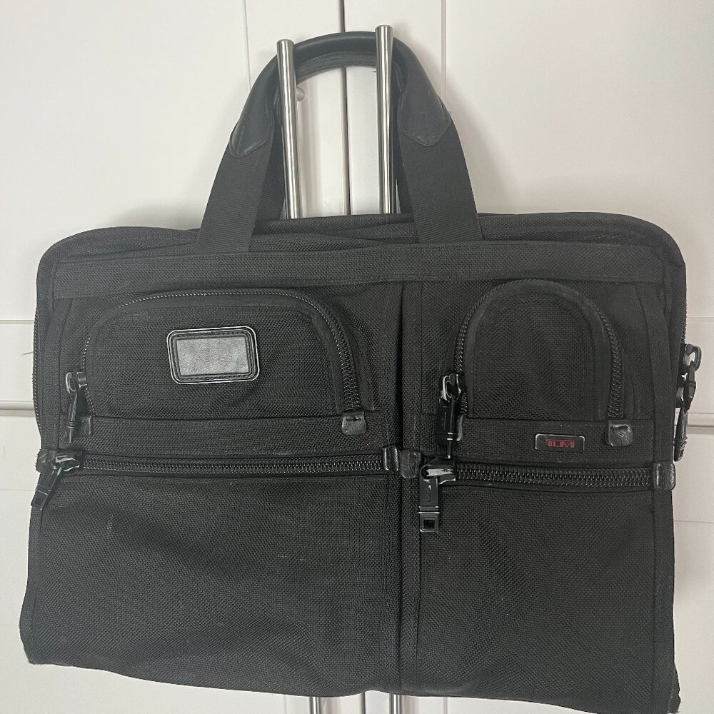 Tumi Briefcase Black Nylon